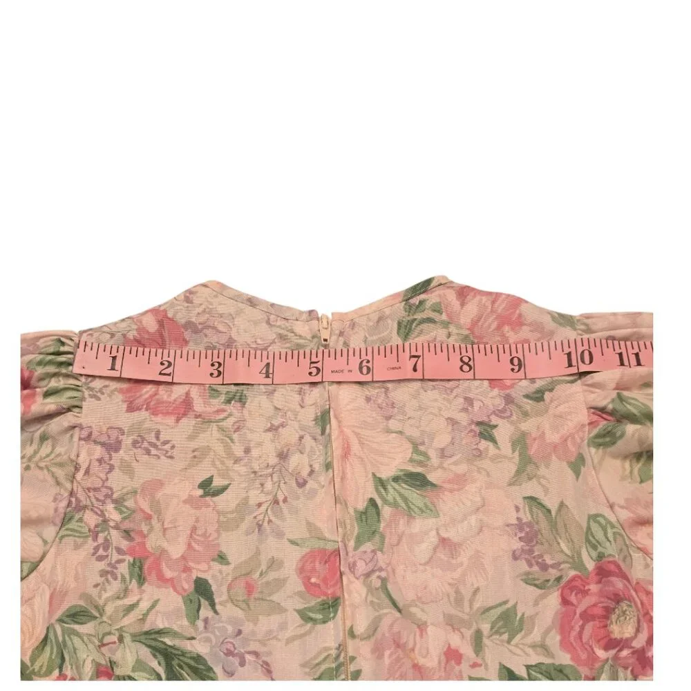 Girls Vintage RARE EDITIONS Short Sleeve Floral Dress sz 6/8